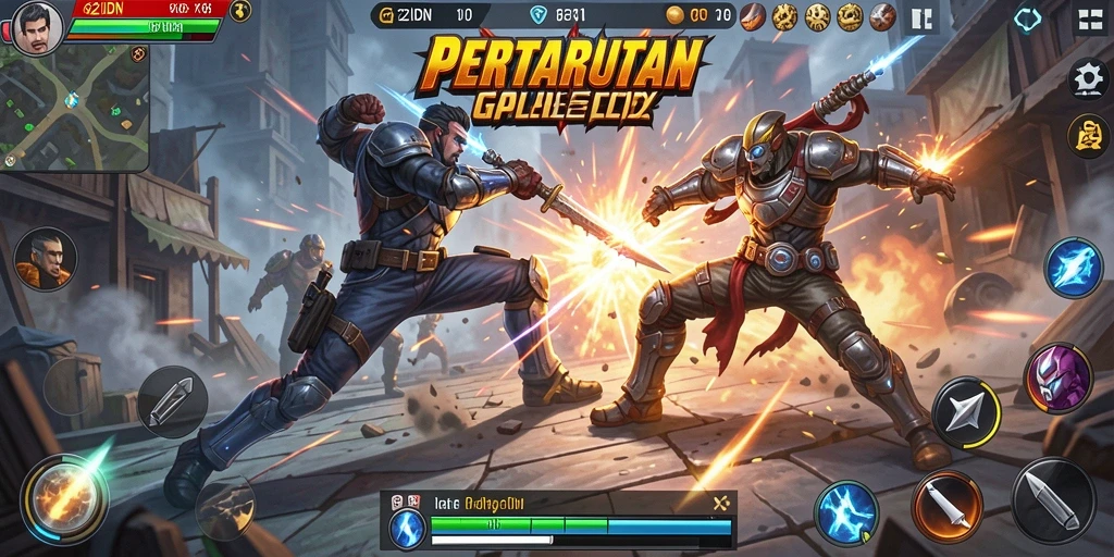 Screenshot menampilkan intensitas pertarungan dalam gameplay aksi.