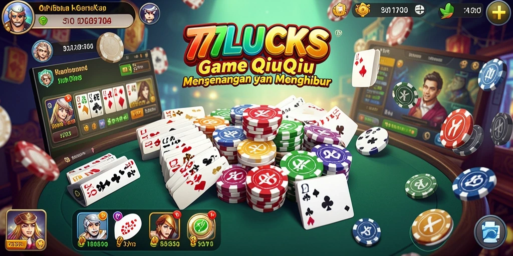 Tampilan menarik dari gameplay QiuQiu di 77LUCKS.