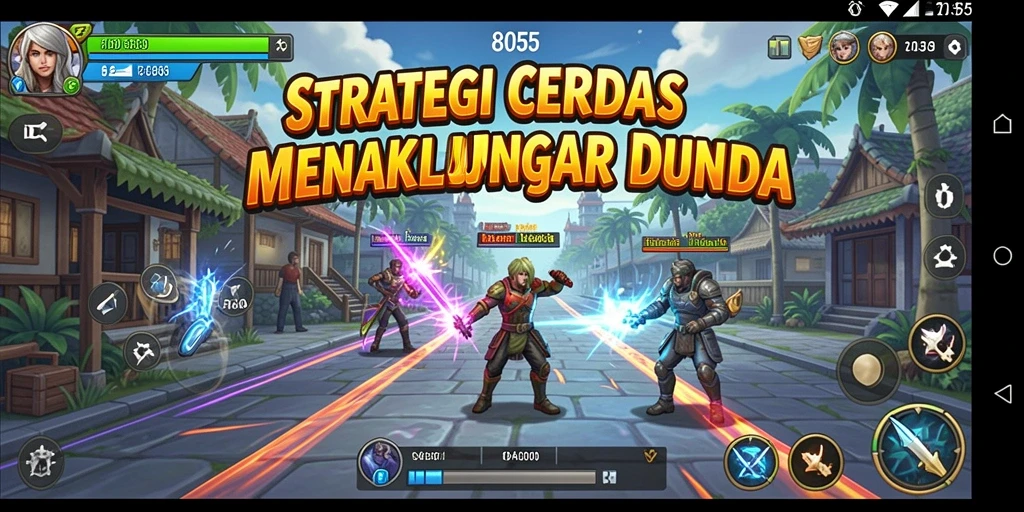 Tampilan gameplay seru dari game strategi 8055.