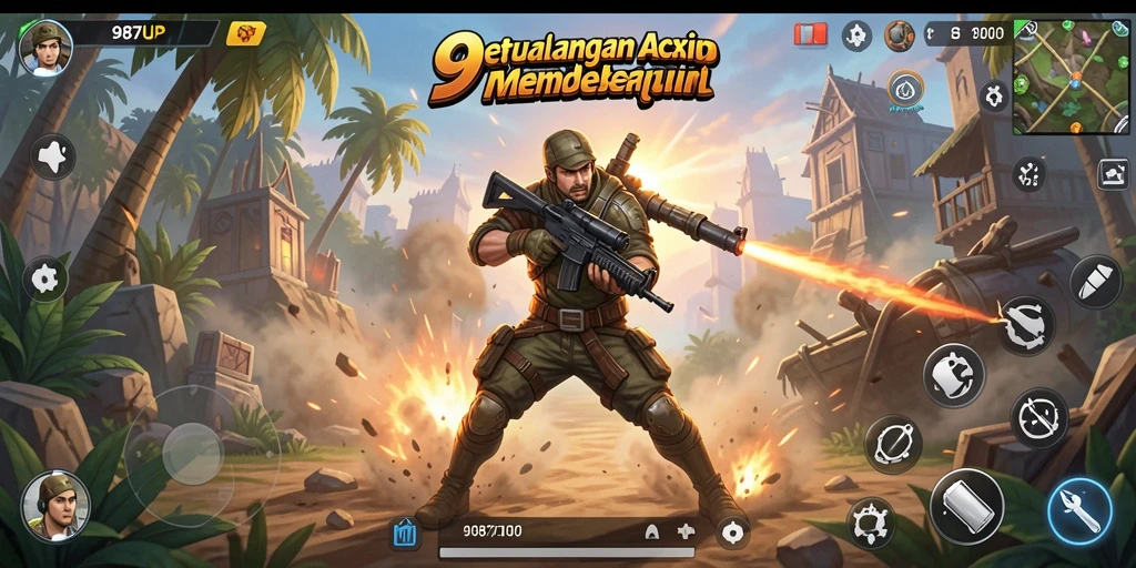 Gameplay seru dari 987UP dengan aksi penuh tantangan.
