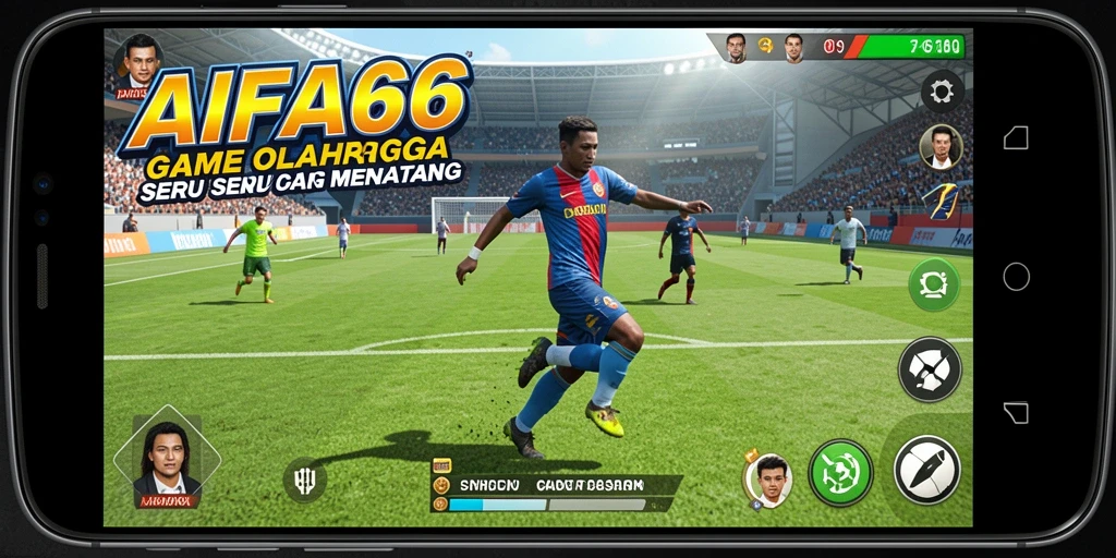 Gambaran gameplay AIFA66 dengan aksi olahraga yang mendebarkan.