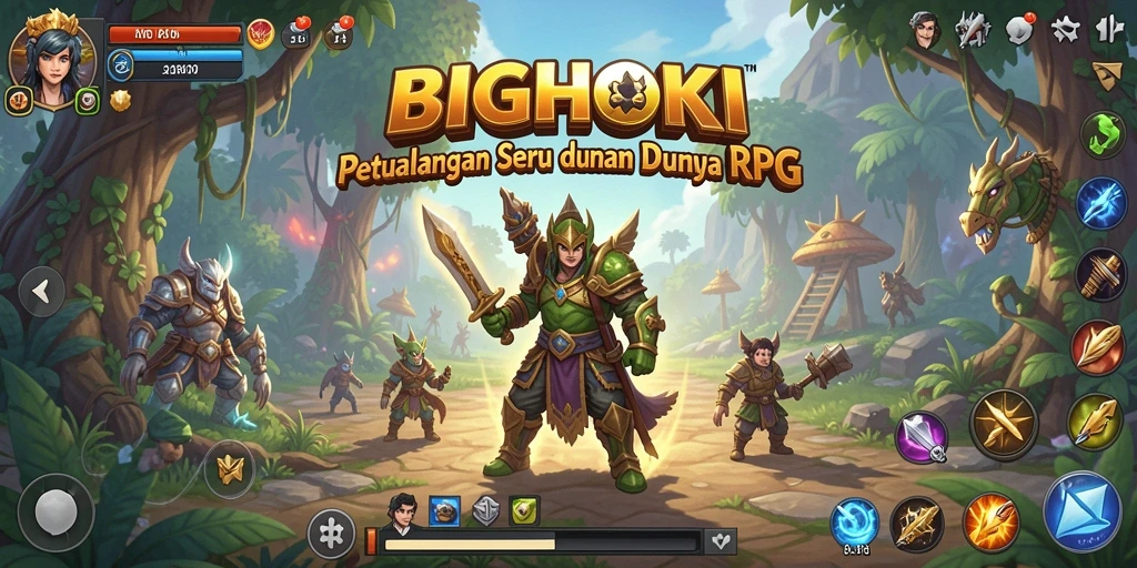 Tampilan gameplay BIGHOKI yang menakjubkan saat karakter beraksi.