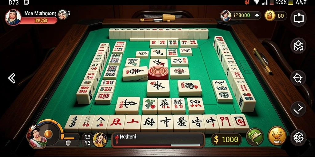 Tampilan gameplay D73 dengan elemen Mahjong yang menawan.