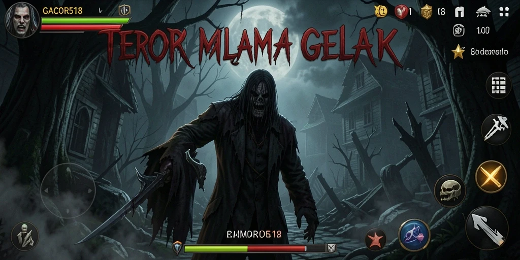 Screenshot dari gameplay GACOR518 yang menegangkan dan penuh horor.