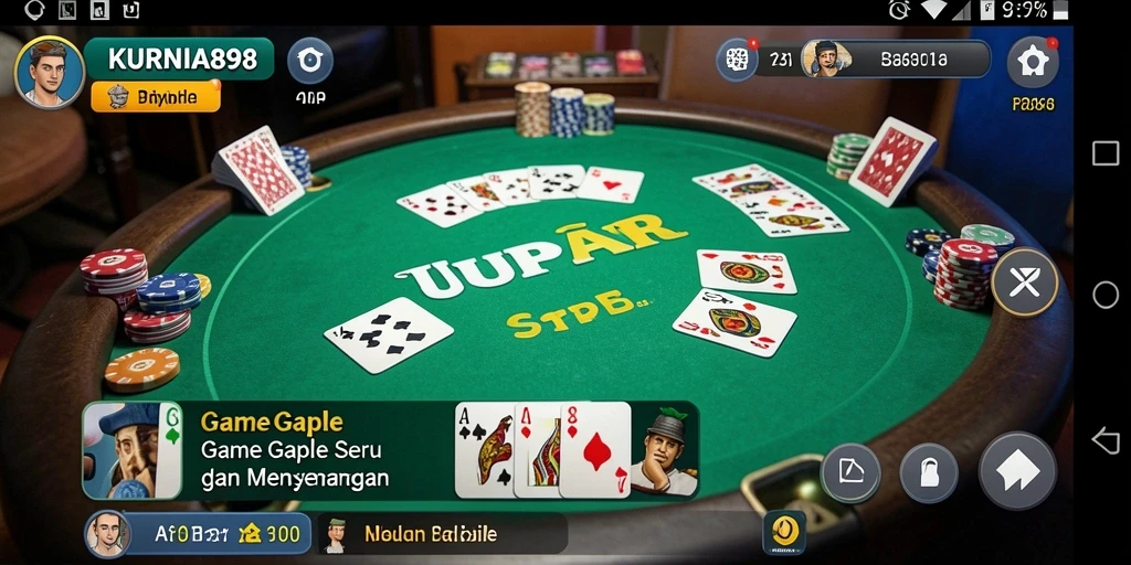 Tampilan gameplay seru dari KURNIA898 saat bermain Gaple.