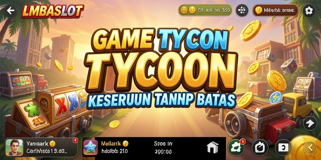 Tampilan menarik gameplay LMBASLOT dengan strategi bisnis yang menantang.