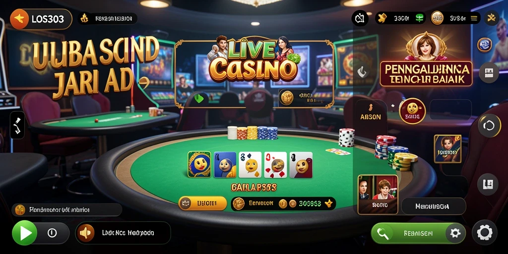 Tampilan menarik permainan Live Casino di LOS303.