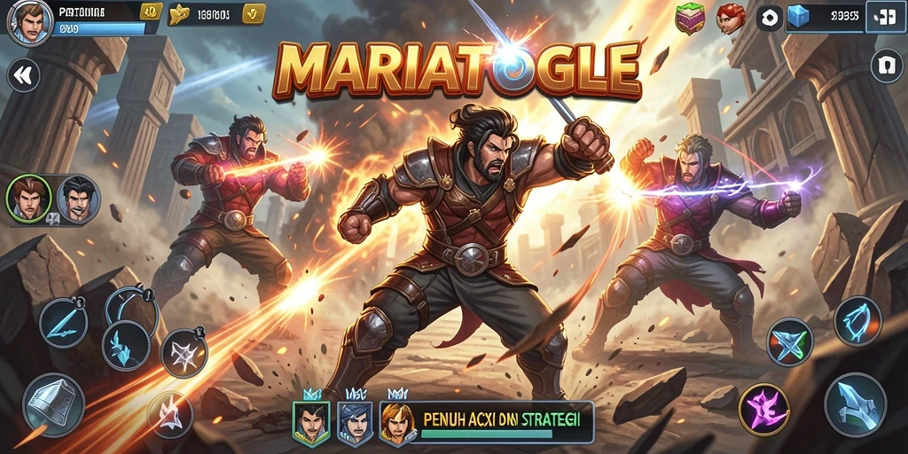 Tampilan aksi pertarungan yang mendebarkan di MARIATOGEL.