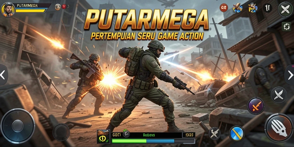 Tangkapan layar menunjukkan aksi seru di gameplay PUTARMEGA.