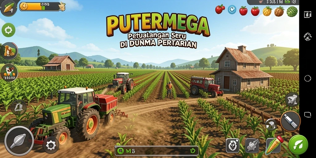 Tampilan gameplay PUTERMEGA yang menarik dan interaktif di dunia pertanian.