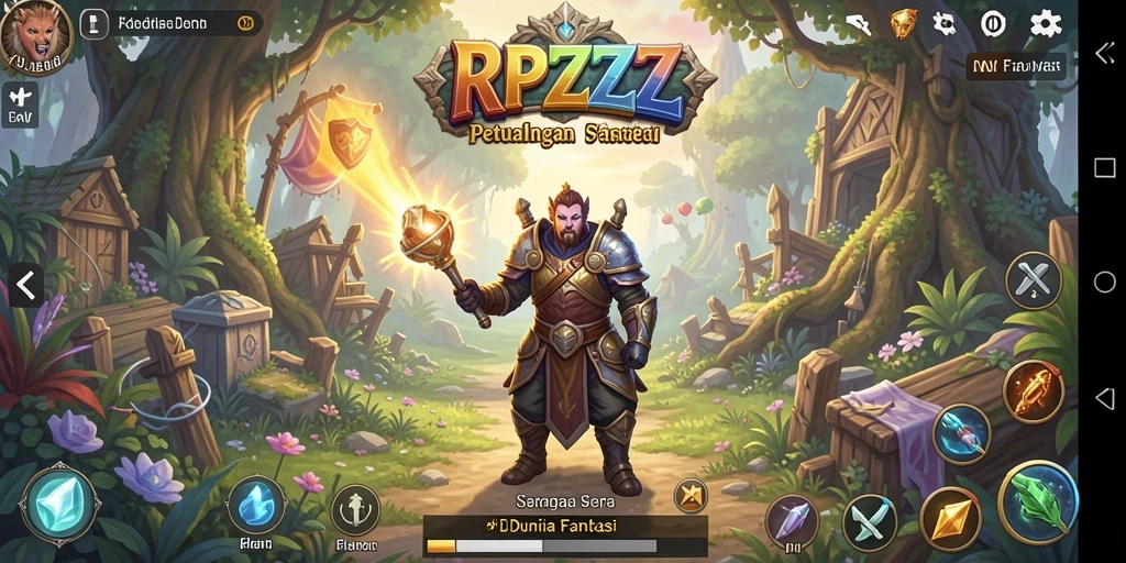 Gameplay RPZZZ yang mendebarkan di dunia petualangan.