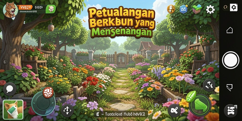 Tampilan gameplay yang menarik di <strong>VV62</strong> dengan kebun yang indah.